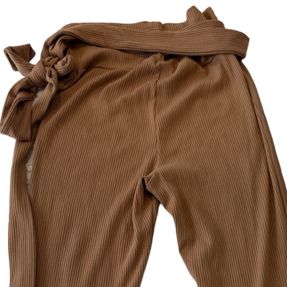 Reformation Kassia Ribbed Knit Pants in Butterscotch - Picture 11 of 14